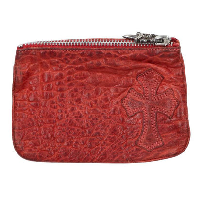 Chrome Hearts Change purse Red x Silver