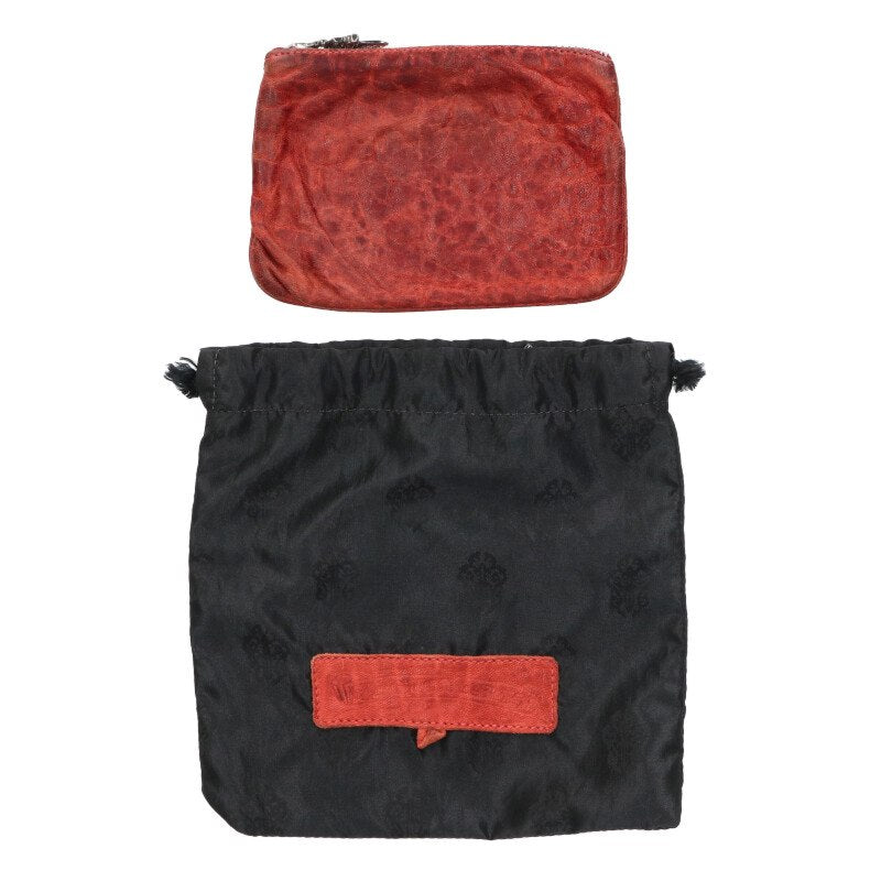 Chrome Hearts Change purse Red x Silver
