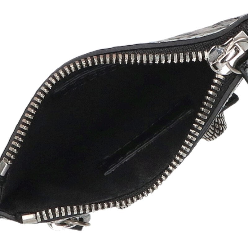 Balenciaga Leather Coin Case Black x White