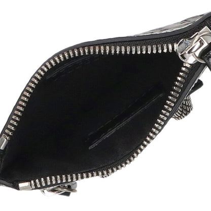 Balenciaga Leather Coin Case Black x White