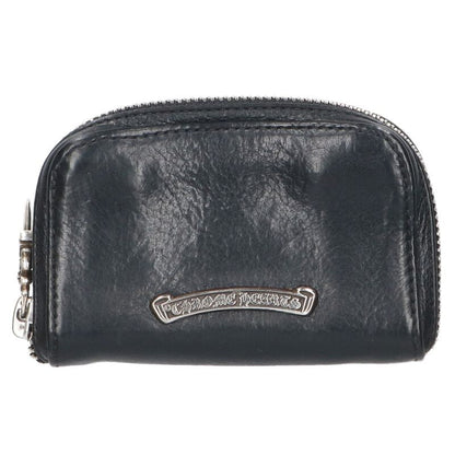 Chrome Hearts Dagger Round Zip Leather Coin Size ONE SIZE