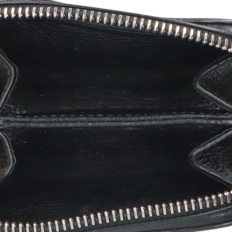 Chrome Hearts Dagger Round Zip Leather Coin Size ONE SIZE