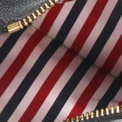 THOM BROWNE Zip Leather Pouch Coin Case Black Size ONE SIZE