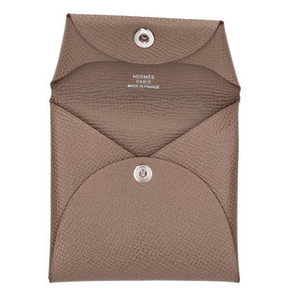 HERMES Bastia Veau Epsom Leather Coin Wallet Beige
