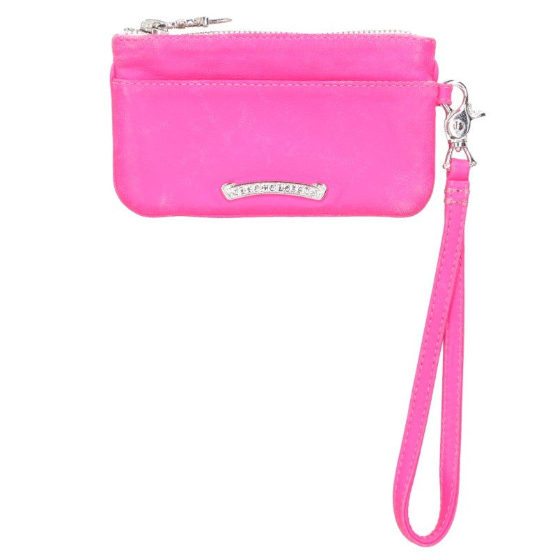 Chrome Hearts Cross Patch Strap Coin Wallet Pink