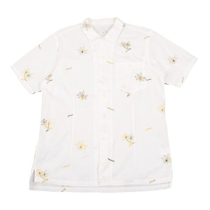 Papas Palm Tree Embroidered Cotton Shirt Size 48M