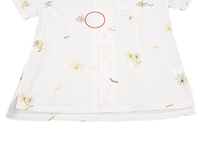 Papas Palm Tree Embroidered Cotton Shirt Size 48M