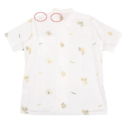 Papas Palm Tree Embroidered Cotton Shirt Size 48M