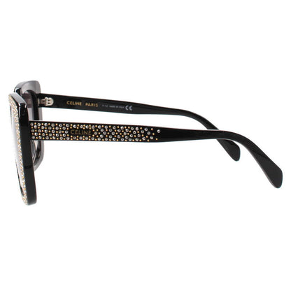 CELINE CL4218US Rhinestone Sunglasses Black Size ONE SIZE