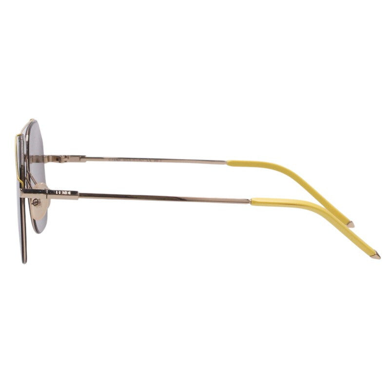Fendi Tear Drop Sunglass Yellow x Gold Size 58