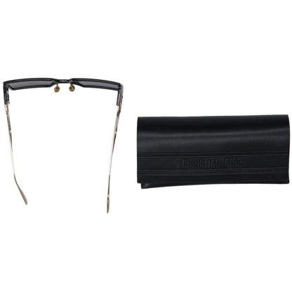 DIOR 8072K Square Frame Sunglasses Black Gold Size ONE SIZE
