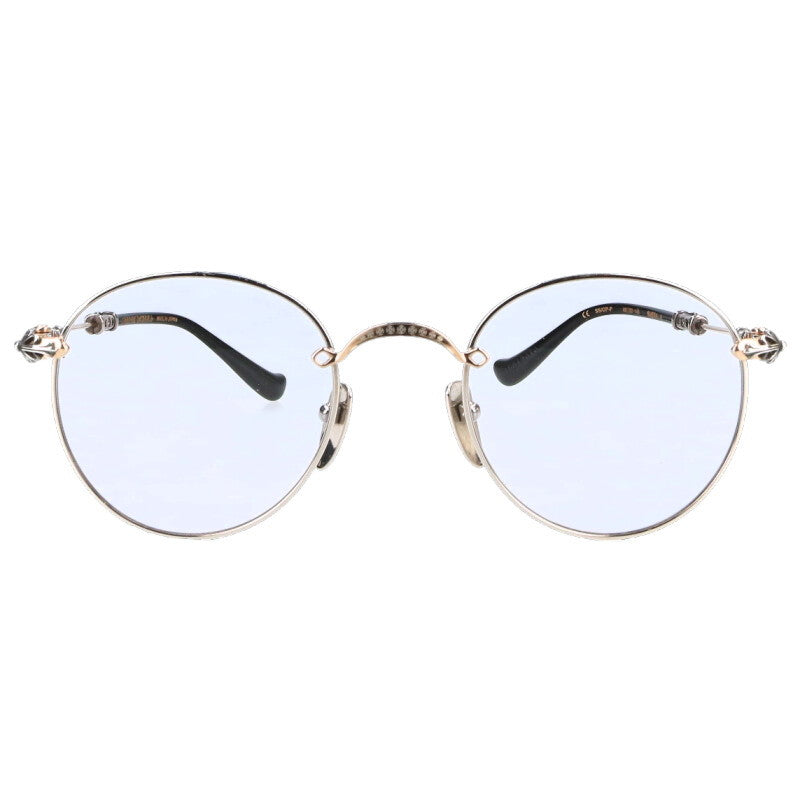 Chrome Hearts Cross Temple Metal Frame Round Size ONE SIZE