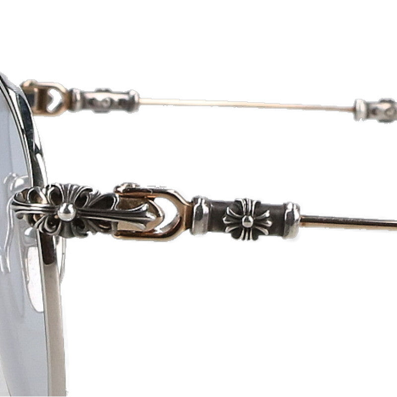 Chrome Hearts Cross Temple Metal Frame Round Size ONE SIZE