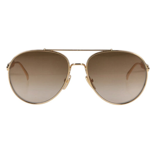 Louis Vuitton LV Chain Tear Drop Sunglass Gold Size 58