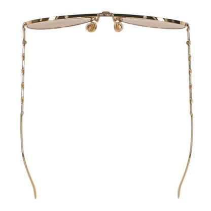 Louis Vuitton LV Chain Tear Drop Sunglass Gold Size 58