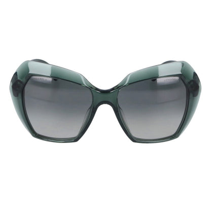 CHANEL Dark Green Frame Sunglasses Size ONE SIZE