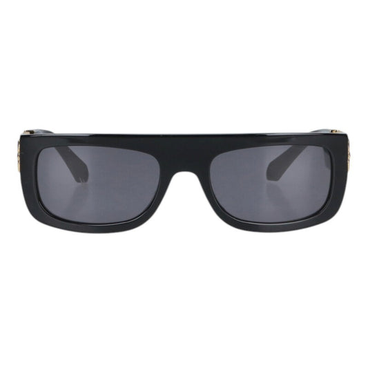 Louis Vuitton Logo Sunglass Black x Gold Size 56