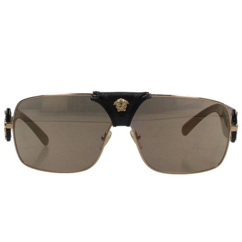 Versace 2207-Q Gold Black Teardrop Sunglasses Size ONE SIZE