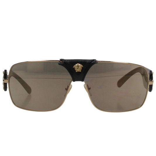 Versace 2207-Q Gold Black Teardrop Sunglasses Size ONE SIZE