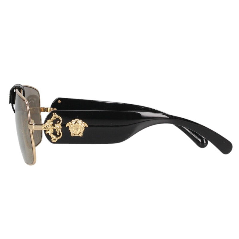 Versace 2207-Q Gold Black Teardrop Sunglasses Size ONE SIZE