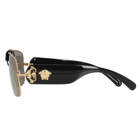 Versace 2207-Q Gold Black Teardrop Sunglasses Size ONE SIZE