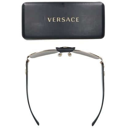 Versace 2207-Q Gold Black Teardrop Sunglasses Size ONE SIZE