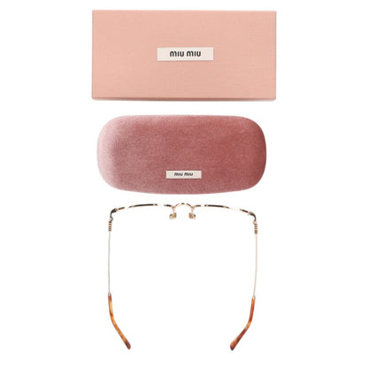 miumiu Square Metal Half-Rim Eyeglasses Size ONE SIZE