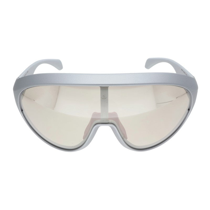 MONCLER ME8010 Oversized Sunglasses Silver Size ONE SIZE