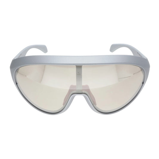 MONCLER ME8010 Oversized Sunglasses Silver Size ONE SIZE