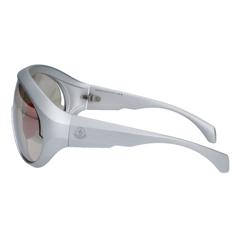 MONCLER ME8010 Oversized Sunglasses Silver Size ONE SIZE