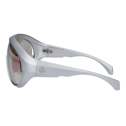 MONCLER ME8010 Oversized Sunglasses Silver Size ONE SIZE