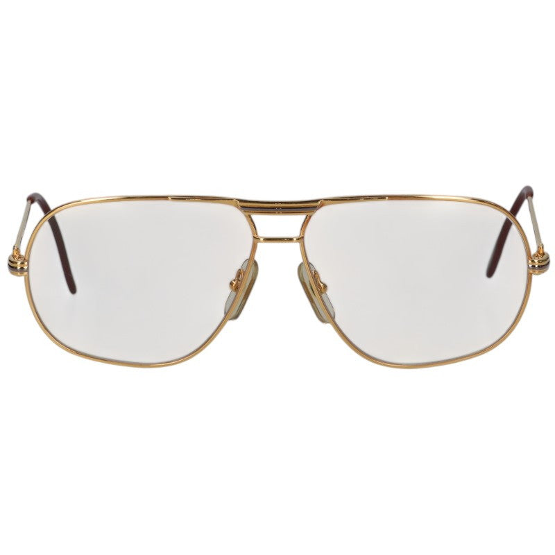 Cartier Trinity Aviator Glasses Gold Clear Size ONE SIZE