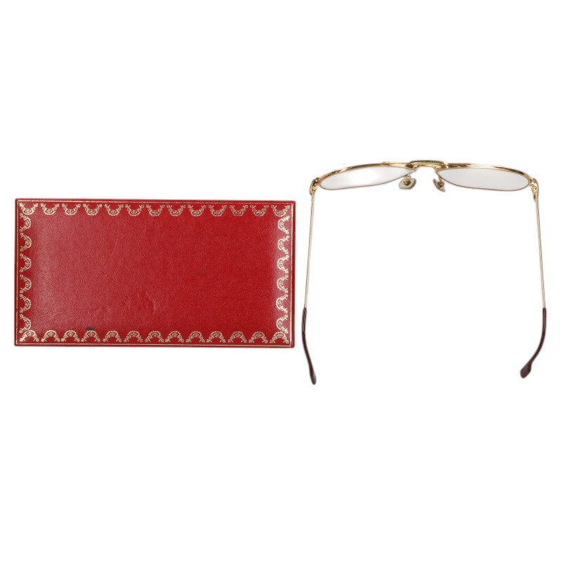 Cartier Trinity Aviator Glasses Gold Clear Size ONE SIZE