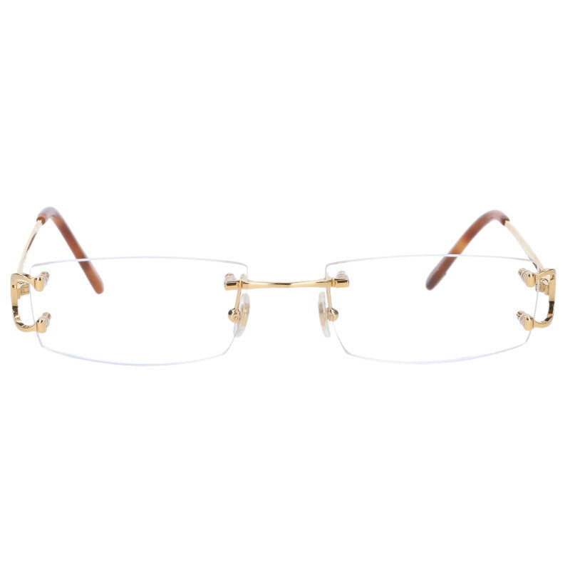 Cartier CT0092O Gold Rimless Metal Frame Size ONE SIZE