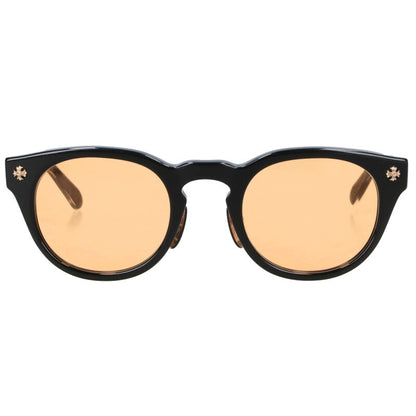 Chrome Hearts Cross Boston Glasses Black Gold Size ONE SIZE