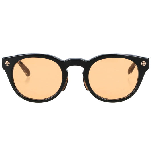 Chrome Hearts Cross Boston Glasses Black Gold Size ONE SIZE
