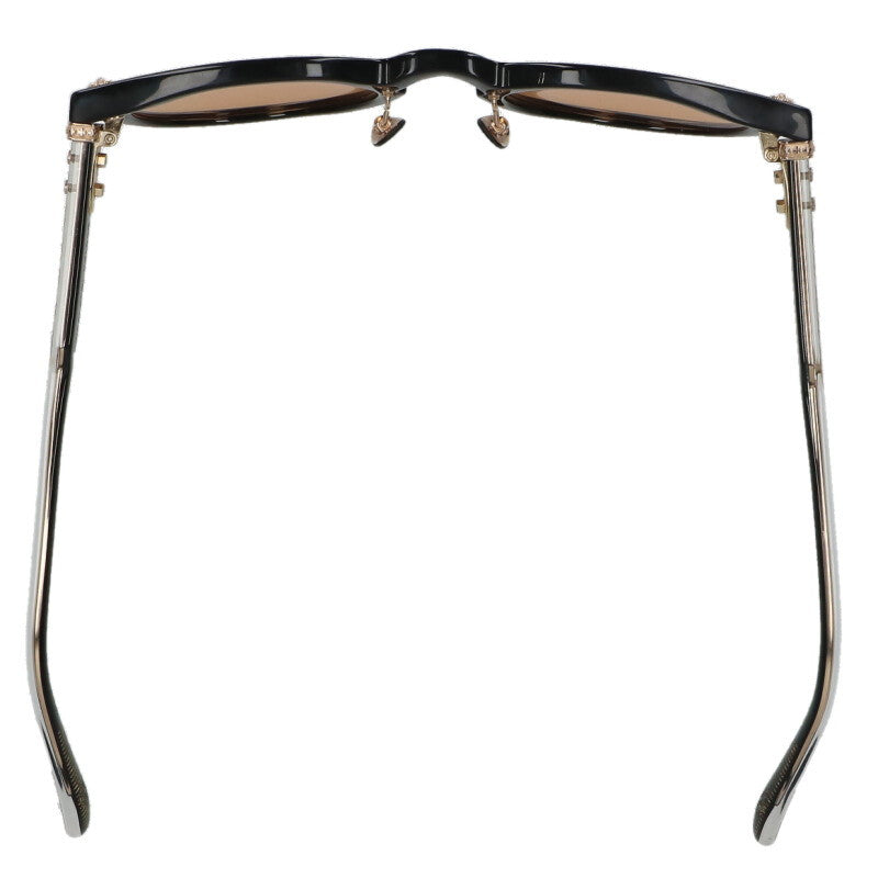 Chrome Hearts Cross Boston Glasses Black Gold Size ONE SIZE