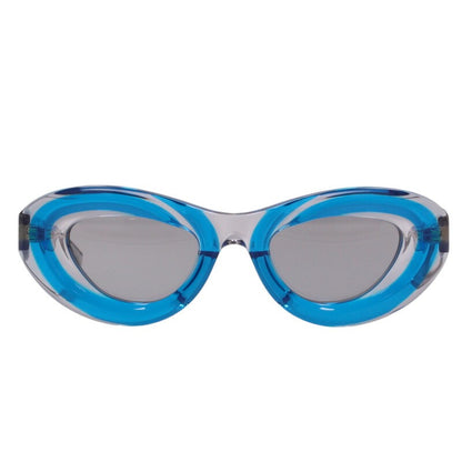 BOTTEGA VENETA BV1168S Blue/Clear Oval Size ONE SIZE