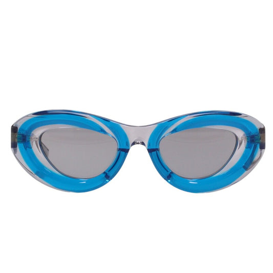 BOTTEGA VENETA BV1168S Blue/Clear Oval Size ONE SIZE