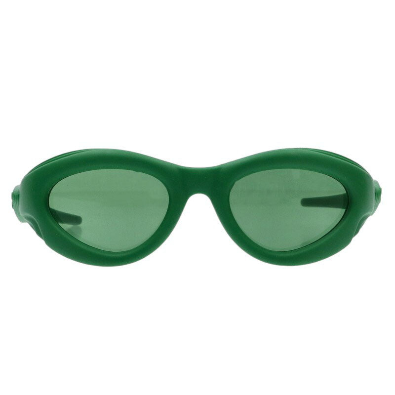 BOTTEGA VENETA BV1162S Green Rubber Sunglasses Size ONE SIZE
