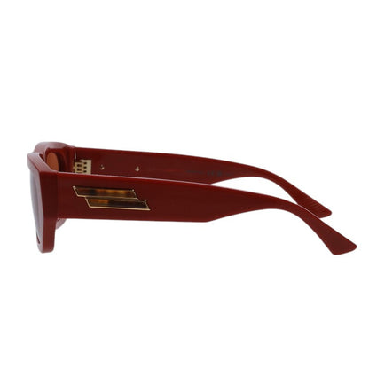 BOTTEGA VENETA Red Rectangular Sunglasses Size ONE SIZE