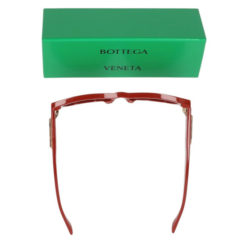 BOTTEGA VENETA Red Rectangular Sunglasses Size ONE SIZE