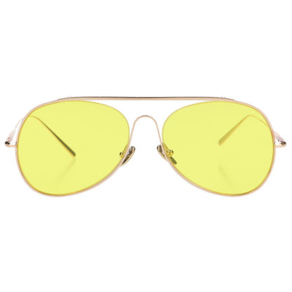 ACNE STUDIOS SPITFIRE Aviator Sunglasses Gold Size ONE SIZE