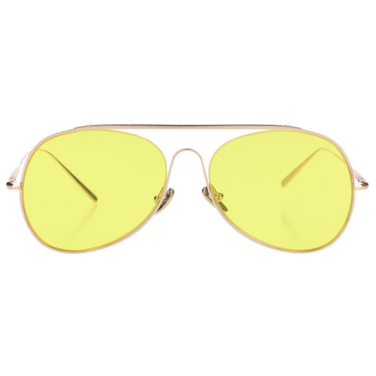 ACNE STUDIOS SPITFIRE Aviator Sunglasses Gold Size ONE SIZE