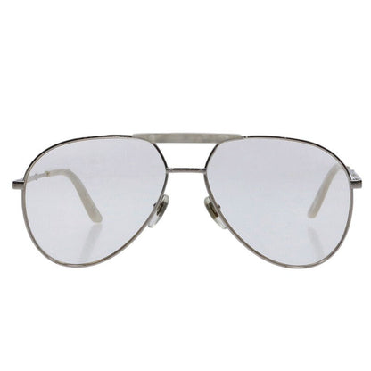 GUCCI Silver White Teardrop Sunglasses Size ONE SIZE