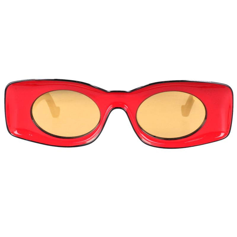 LOEWE LW40033I Black Red Acetate Sunglasses Size ONE SIZE