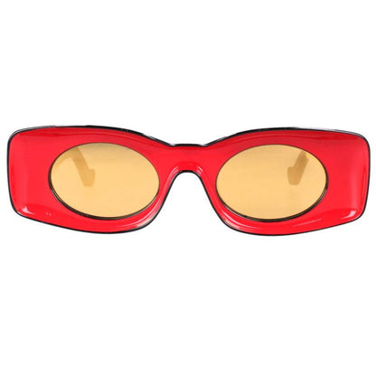 LOEWE LW40033I Black Red Acetate Sunglasses Size ONE SIZE