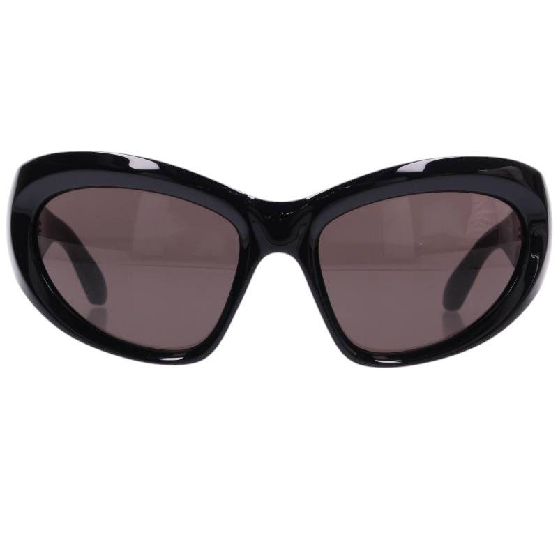 BALENCIAGA Wrap D-Frame Black Sunglasses Size 64