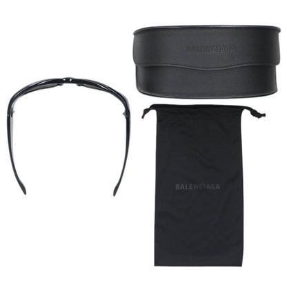 BALENCIAGA Wrap D-Frame Black Sunglasses Size 64
