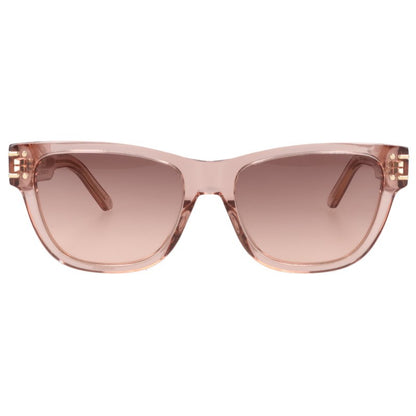 DIOR Side Logo Square Frame Pink Sunglasses Size 54